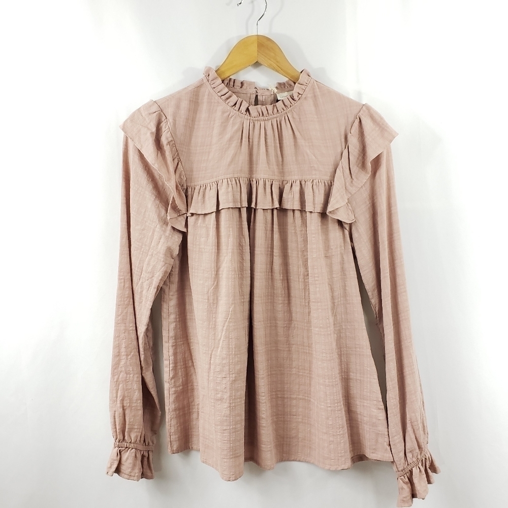 Universal Thread Ruffle Long Sleeve Blouse M NEW NWT - Picture 4 of 10
